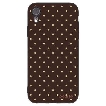 Picasee Apple iPhone XR Hülle - Schwarzes Silikon - Vanilla Dots & Chocolate