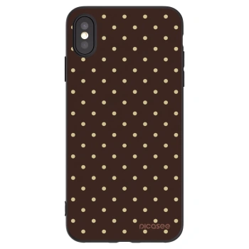 Picasee Apple iPhone XS Max Hülle - Schwarzes Silikon - Vanilla Dots & Chocolate