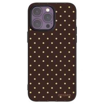 Picasee Apple iPhone 14 Pro Max Hülle - Schwarzes Silikon - Vanilla Dots & Chocolate