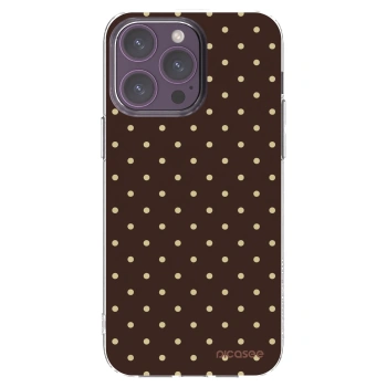Picasee Apple iPhone 14 Pro Max Hülle - Transparentes Silikon - Vanilla Dots & Chocolate