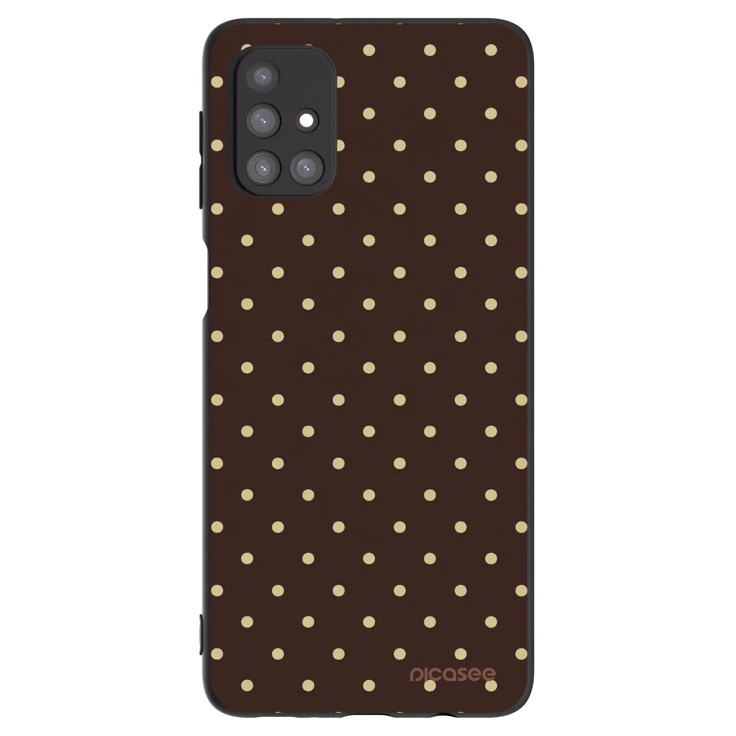 Picasee Samsung Galaxy M31s Hülle - Schwarzes Silikon - Vanilla Dots & Chocolate