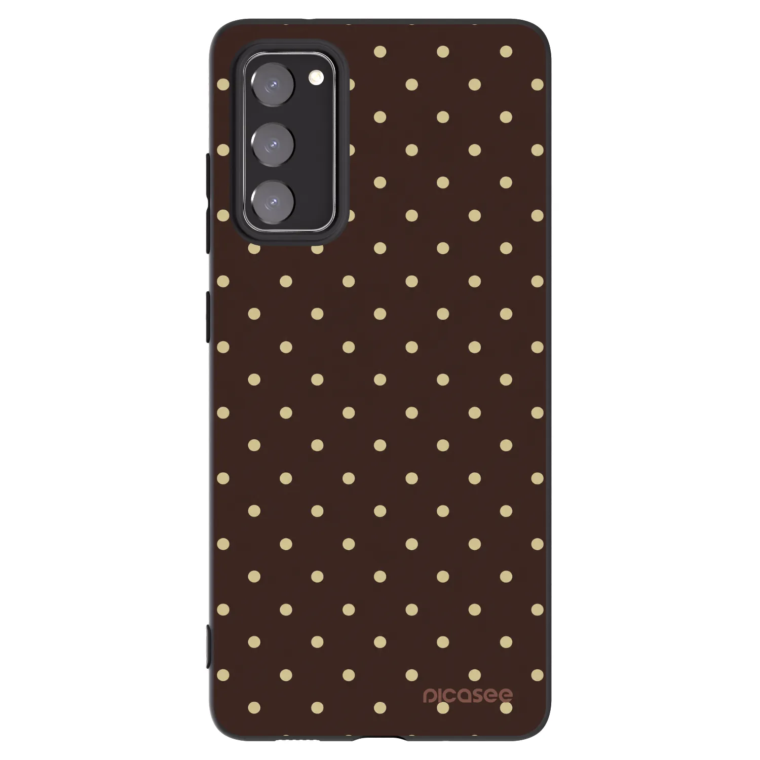 Picasee Samsung Galaxy S20 FE Hülle - Schwarzes Silikon - Vanilla Dots & Chocolate