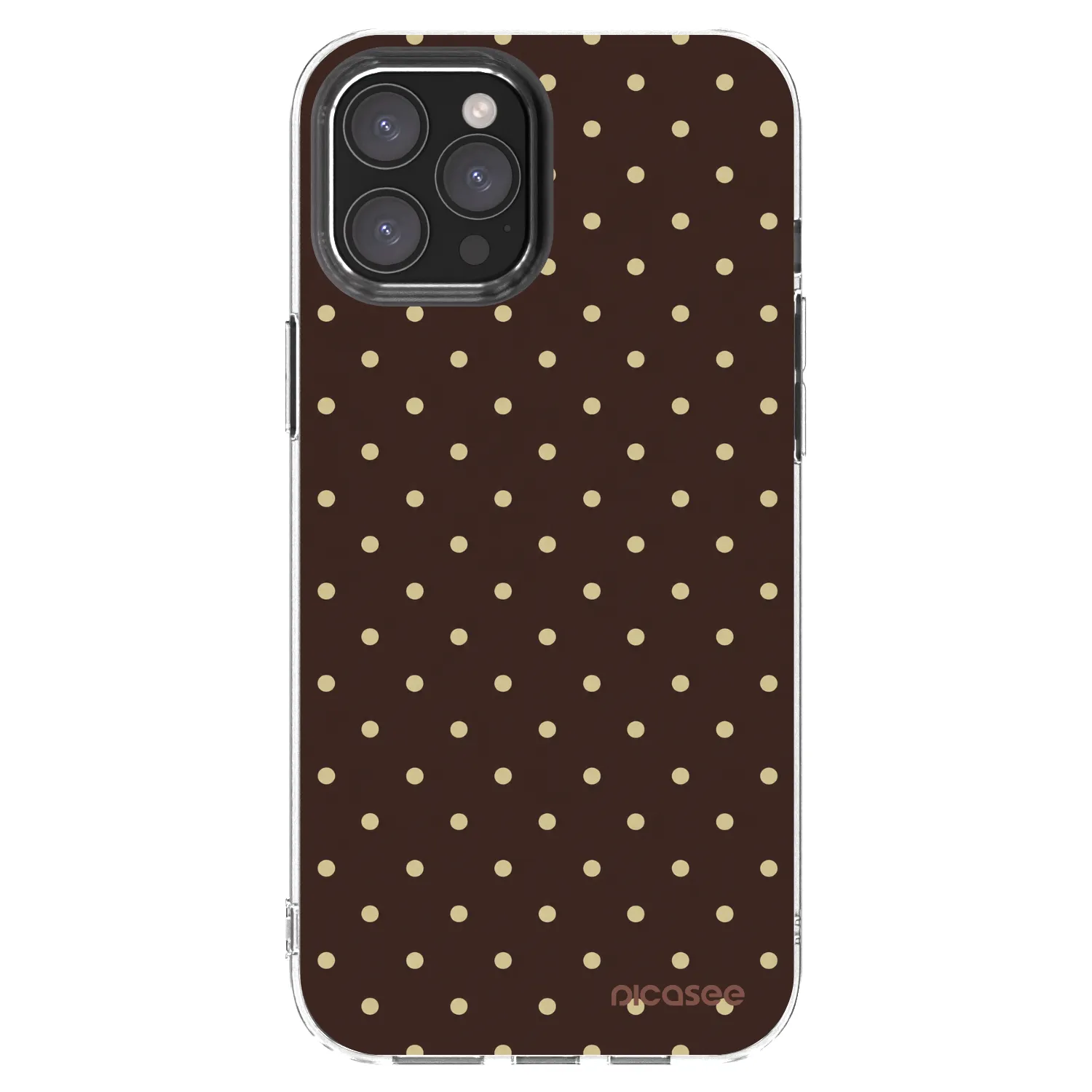 Picasee Apple iPhone 12 Pro Max Hülle - Transparentes Silikon - Vanilla Dots & Chocolate