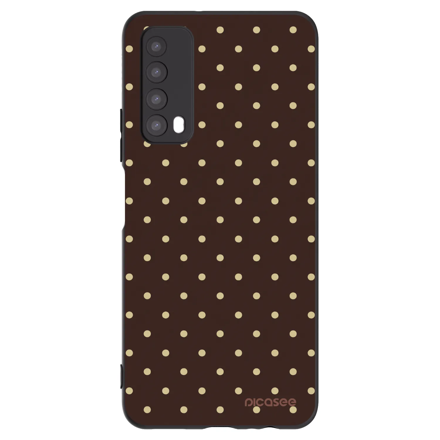 Picasee Huawei P Smart 2021 Hülle - Schwarzes Silikon - Vanilla Dots & Chocolate