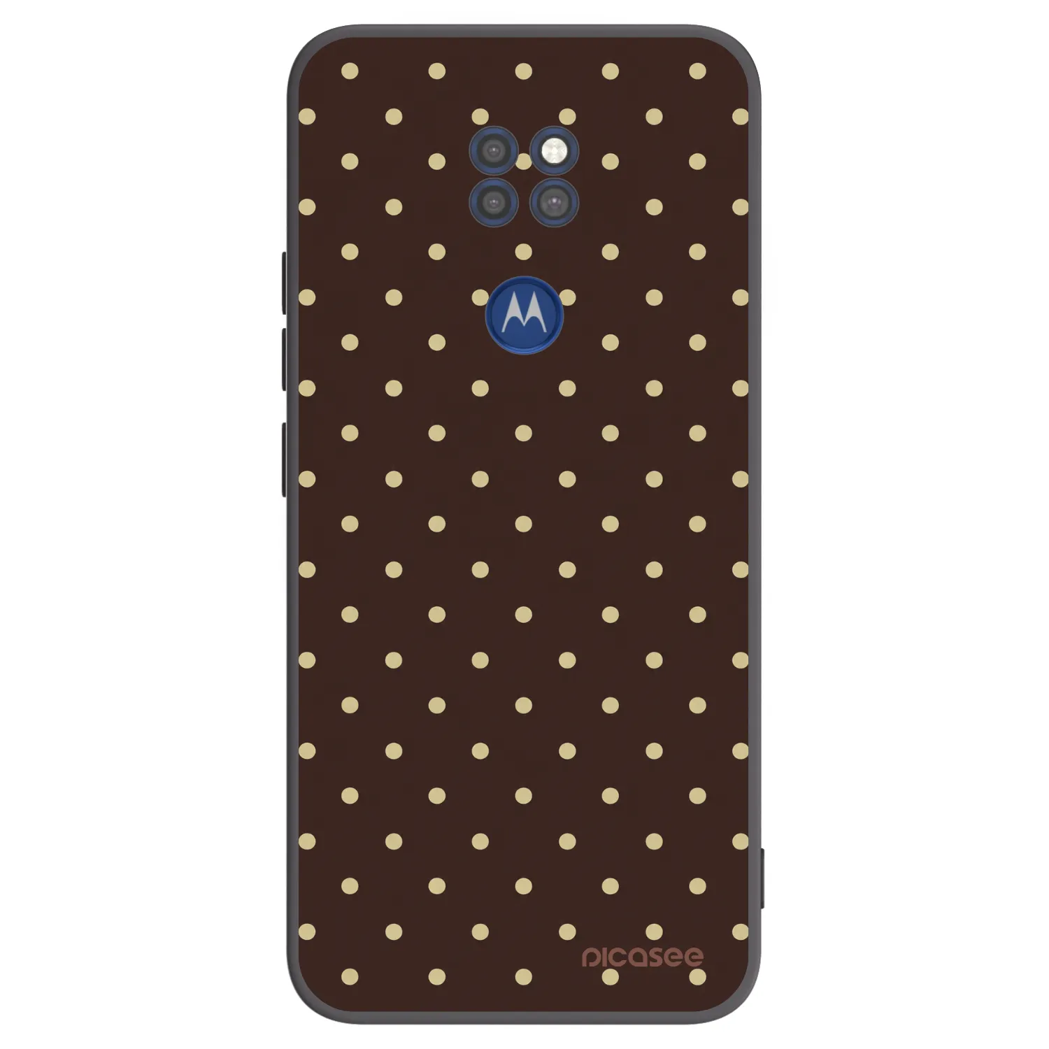 Picasee Motorola Moto G9 Play Hülle - Schwarzes Silikon - Vanilla Dots & Chocolate