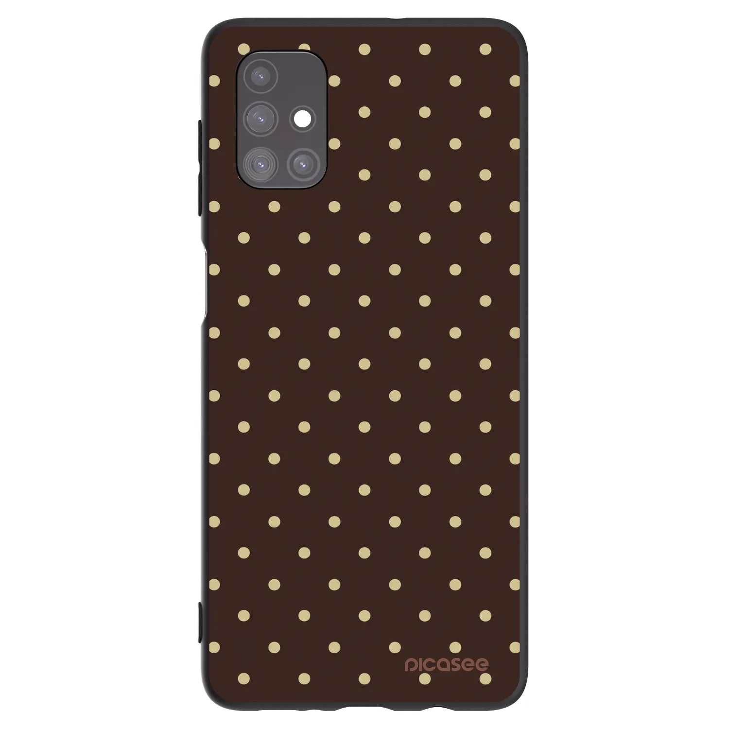 Picasee Samsung Galaxy M51 M515F Hülle - Schwarzes Silikon - Vanilla Dots & Chocolate