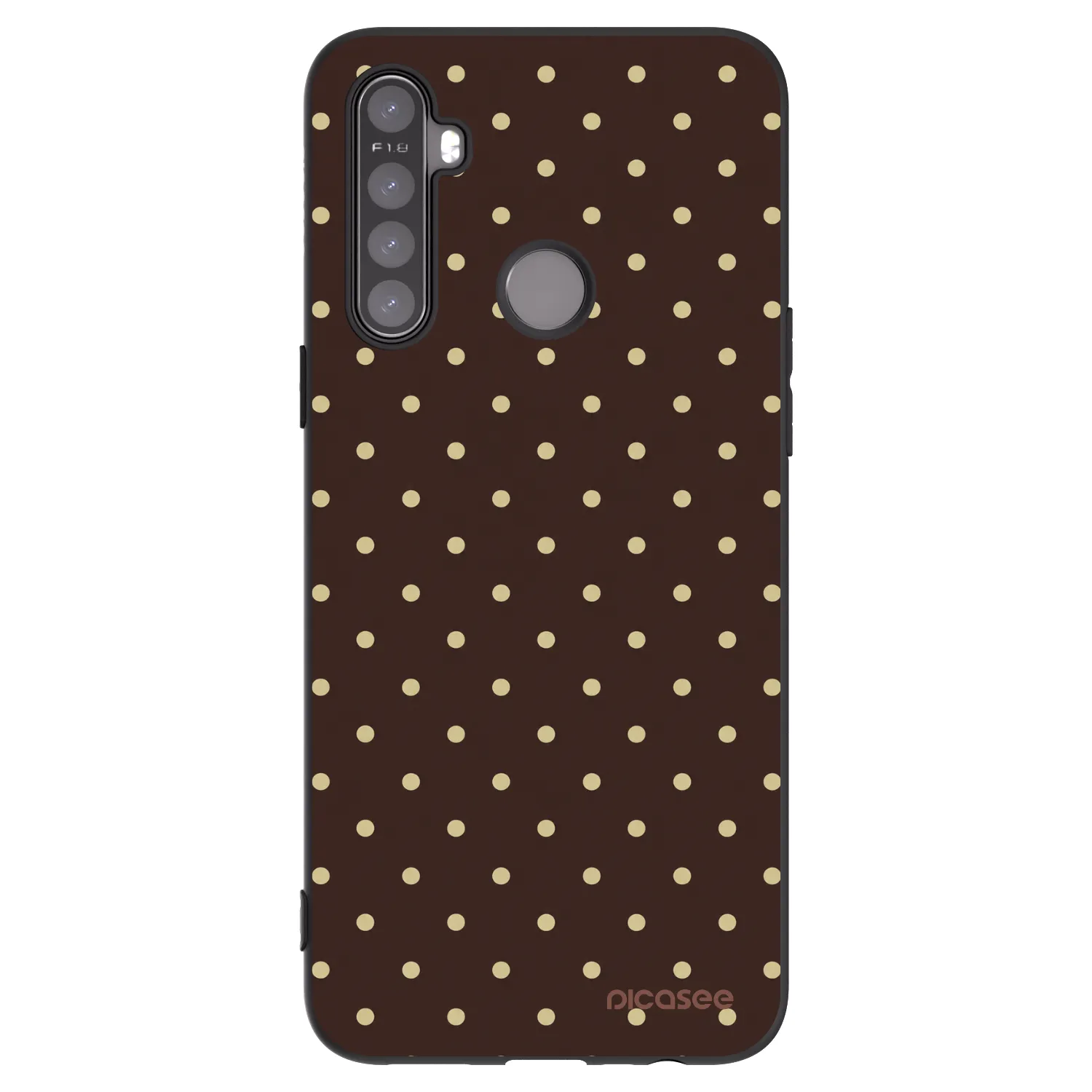 Picasee Realme 6i Hülle - Schwarzes Silikon - Vanilla Dots & Chocolate