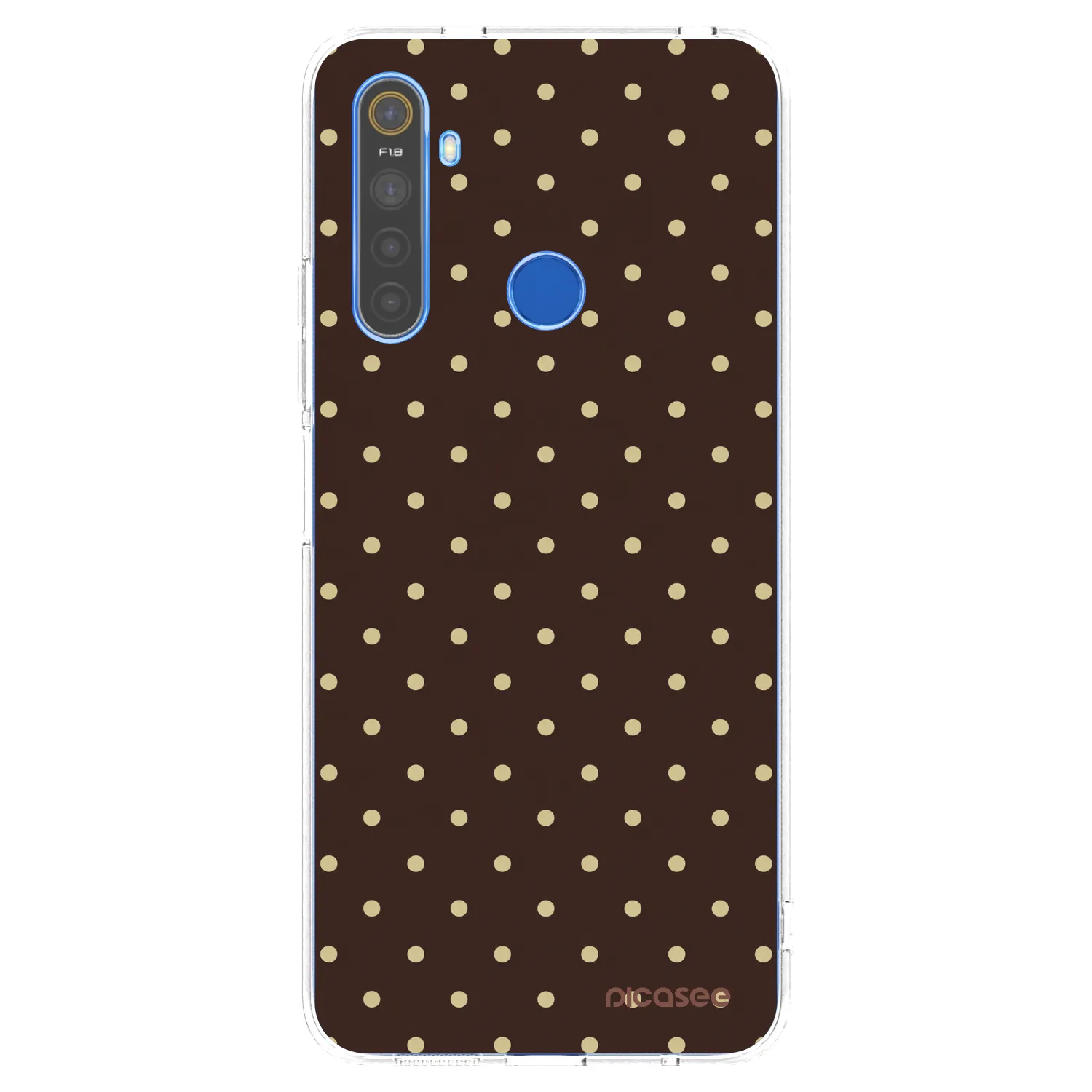 Picasee Realme 5 Hülle - Transparentes Silikon - Vanilla Dots & Chocolate