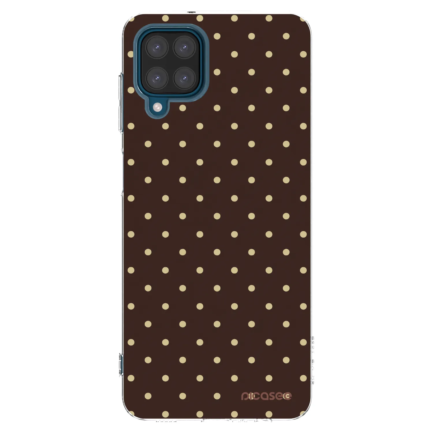 Picasee Samsung Galaxy A12 A125F Hülle - Transparentes Silikon - Vanilla Dots & Chocolate