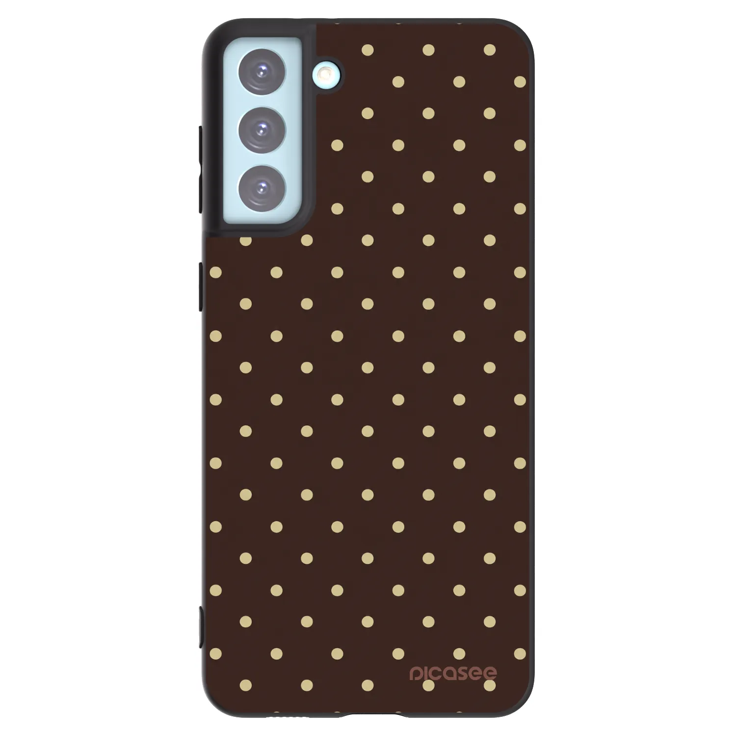 Picasee Samsung Galaxy S21+ 5G G996F Hülle - Schwarzes Silikon - Vanilla Dots & Chocolate