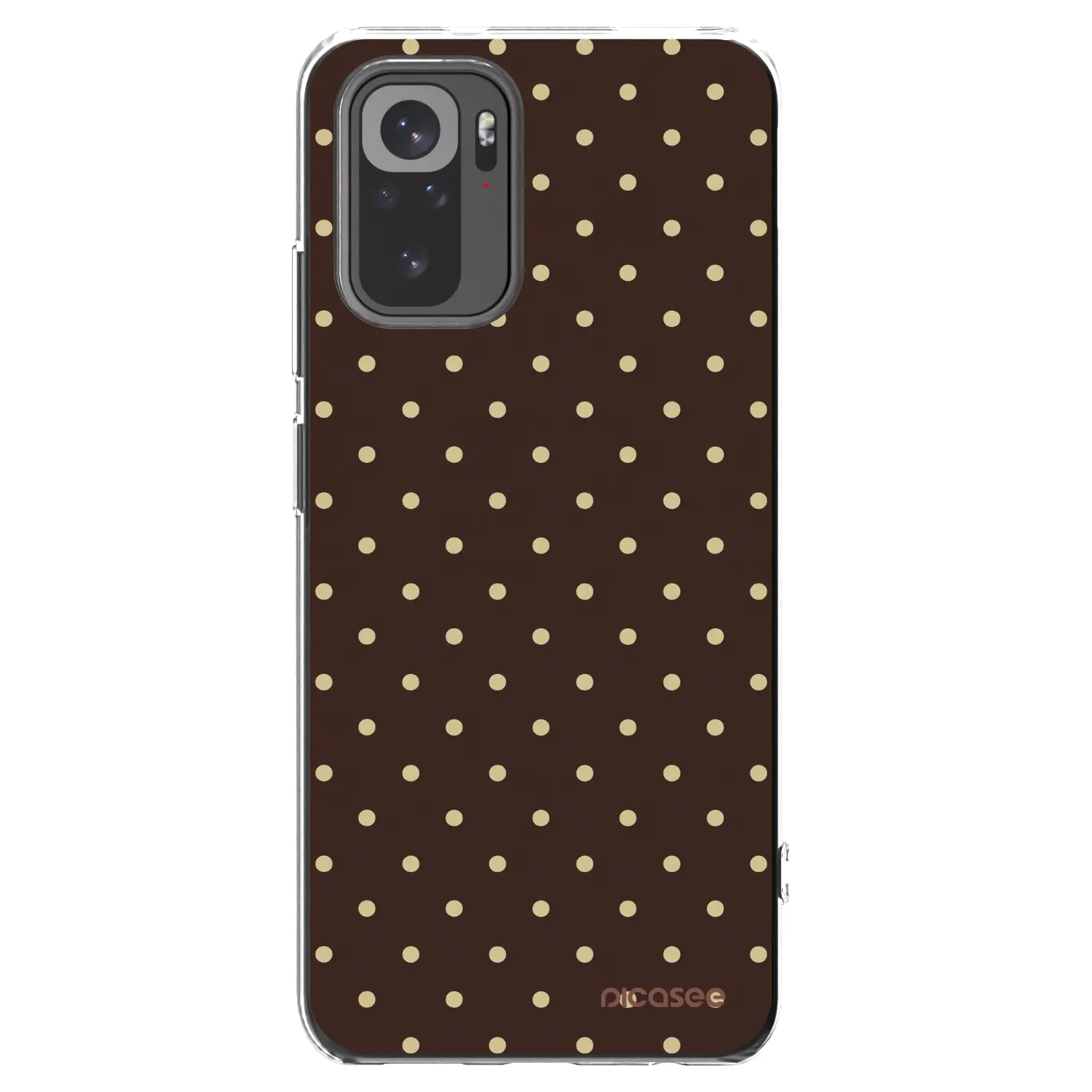 Picasee Xiaomi Redmi Note 10S Hülle - Transparentes Silikon - Vanilla Dots & Chocolate