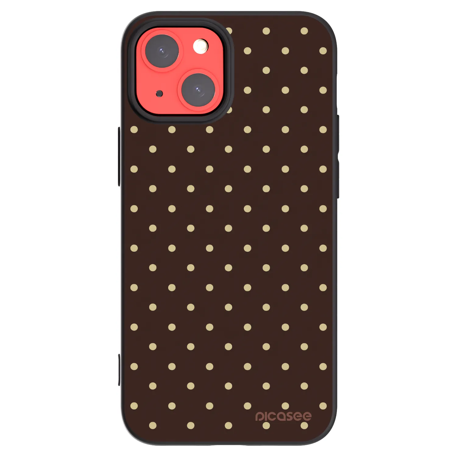 Picasee Apple iPhone 13 mini Hülle - Schwarzes Silikon - Vanilla Dots & Chocolate
