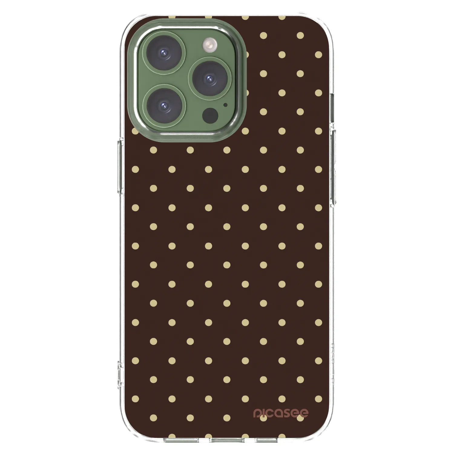 Picasee Apple iPhone 13 Pro Hülle - Transparentes Silikon - Vanilla Dots & Chocolate