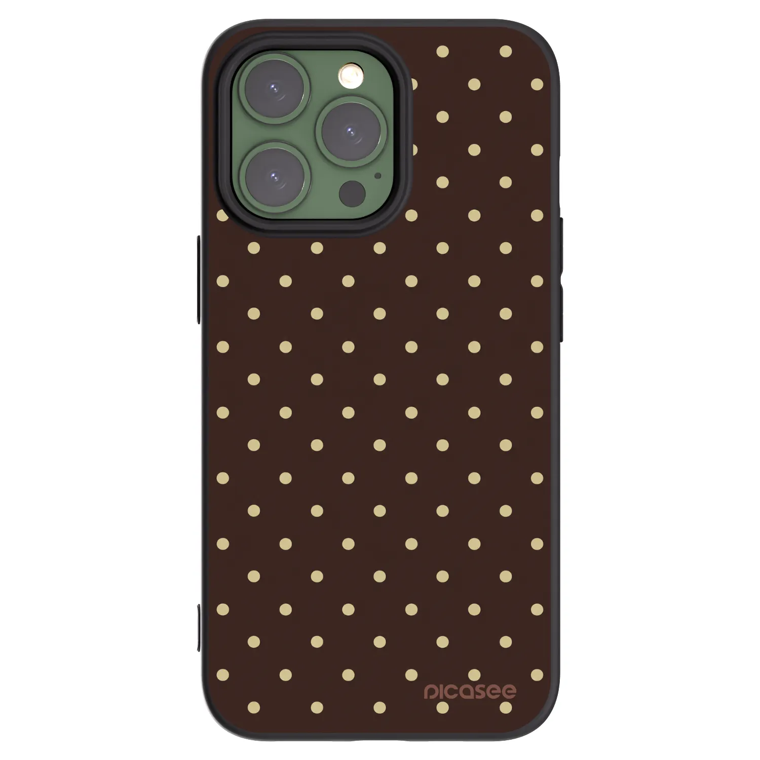 Picasee Apple iPhone 13 Pro Hülle - Schwarzes Silikon - Vanilla Dots & Chocolate