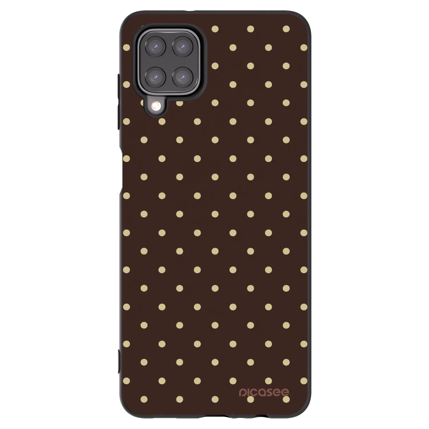 Picasee Samsung Galaxy M12 M127F Hülle - Schwarzes Silikon - Vanilla Dots & Chocolate