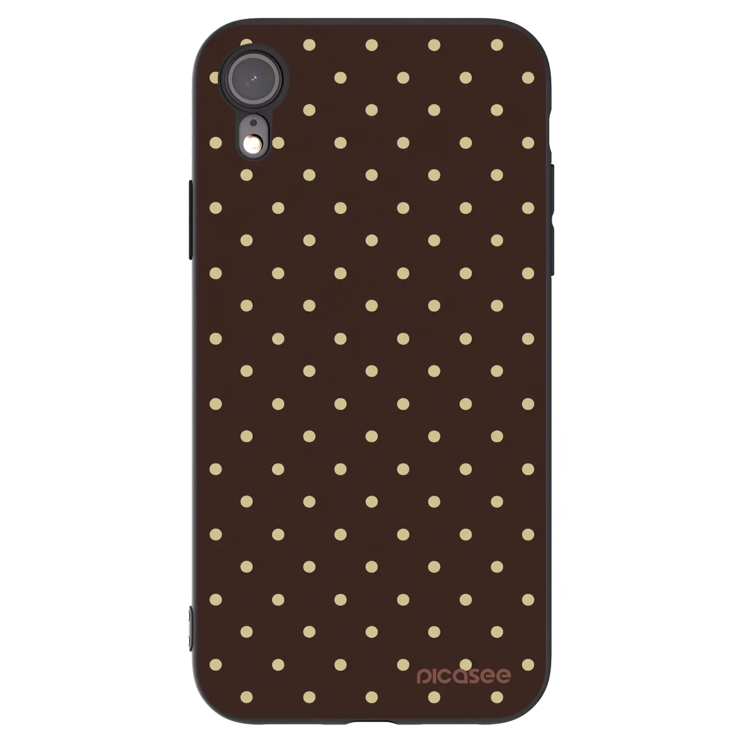 Picasee Apple iPhone XR Hülle - Schwarzes Silikon - Vanilla Dots & Chocolate