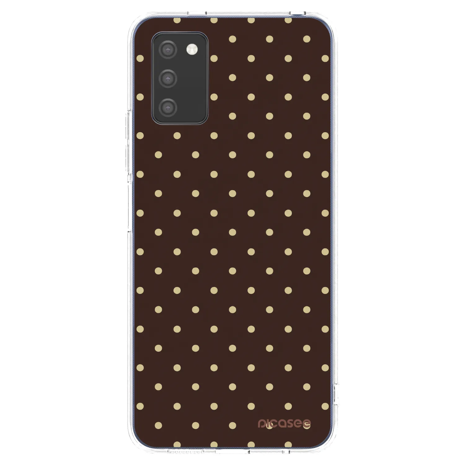 Picasee Samsung Galaxy A02s A025G Hülle - Transparentes Silikon - Vanilla Dots & Chocolate