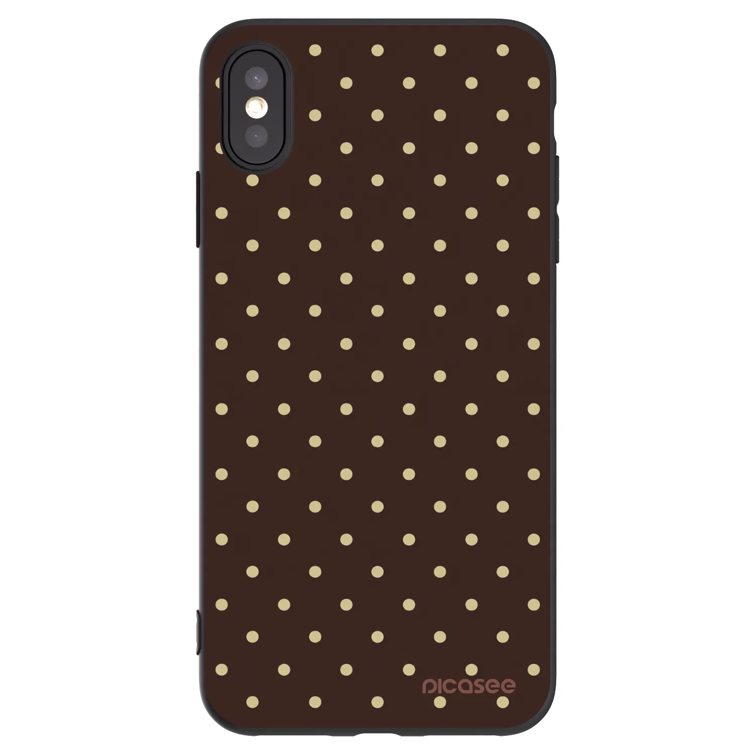 Picasee Apple iPhone XS Max Hülle - Schwarzes Silikon - Vanilla Dots & Chocolate