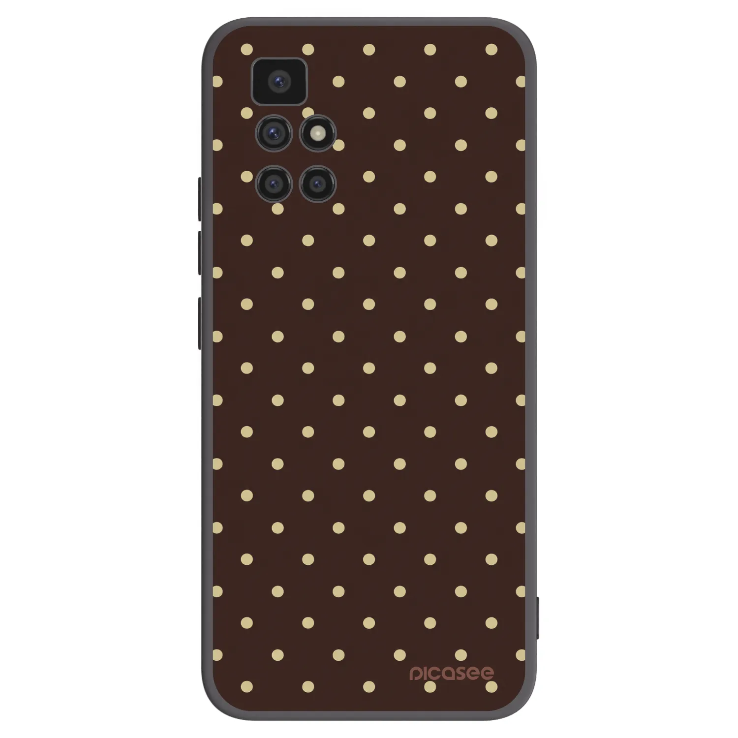 Picasee Xiaomi Redmi 10 Hülle - Schwarzes Silikon - Vanilla Dots & Chocolate