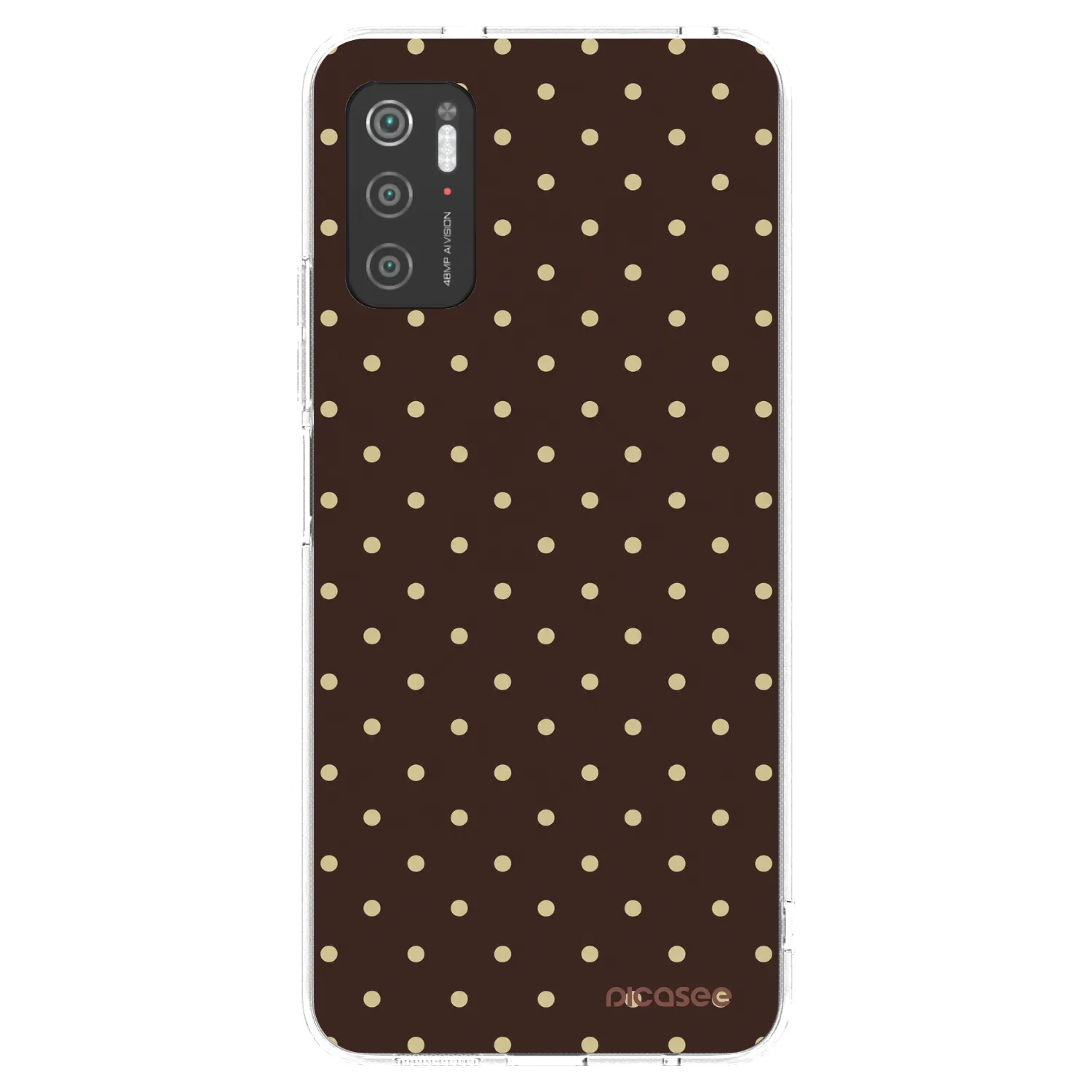 Picasee Xiaomi Poco M3 Pro 5G Hülle - Transparentes Silikon - Vanilla Dots & Chocolate
