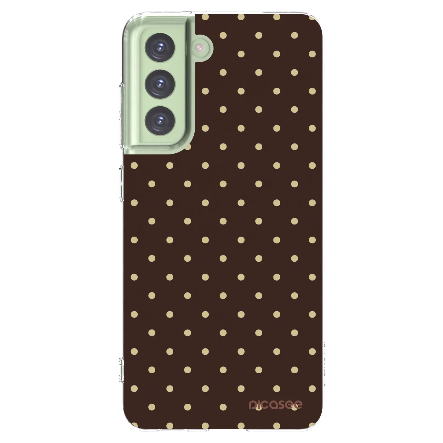 Picasee Samsung Galaxy S21 FE 5G Hülle - Transparentes Silikon - Vanilla Dots & Chocolate
