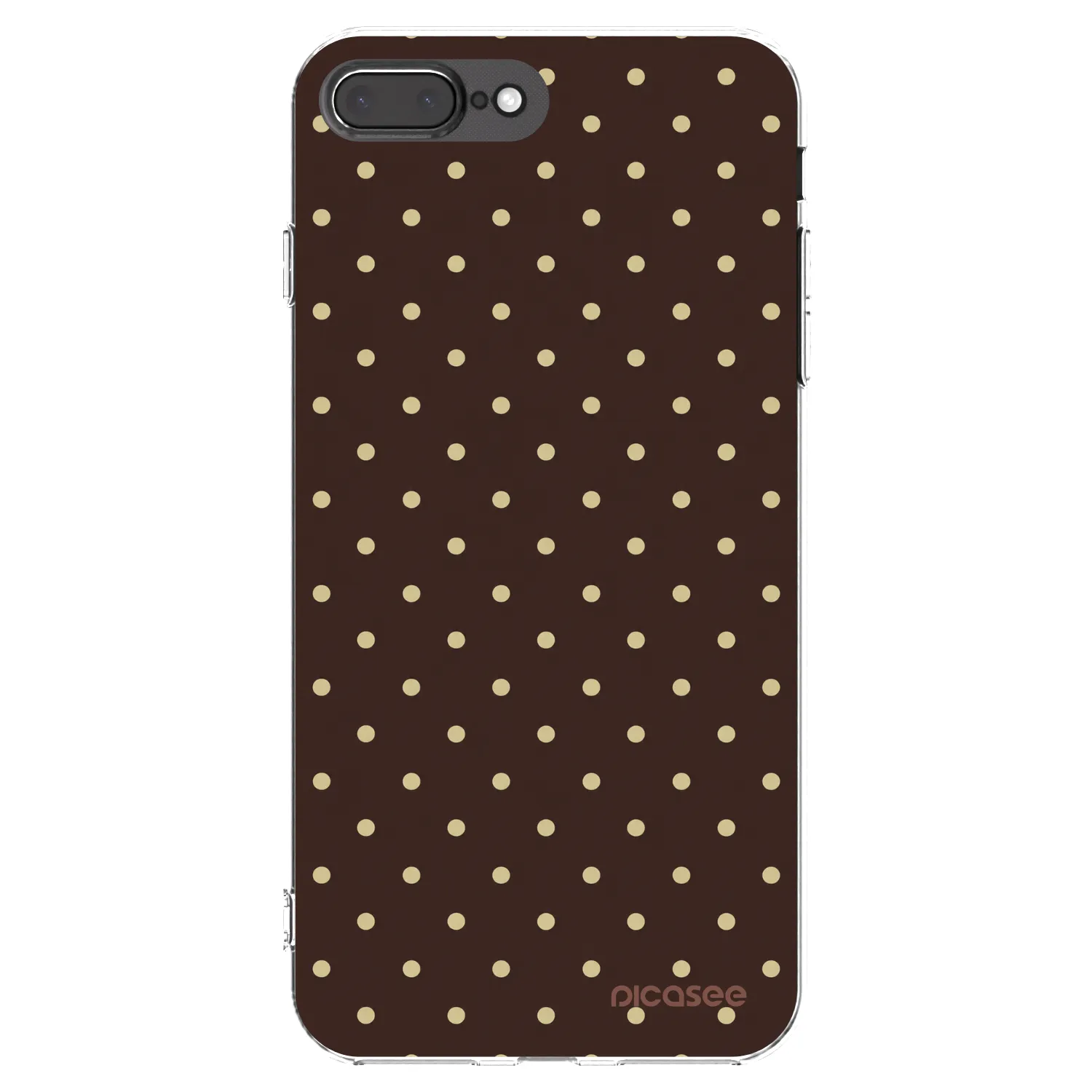Picasee Apple iPhone 7 Plus Hülle - Transparentes Silikon - Vanilla Dots & Chocolate