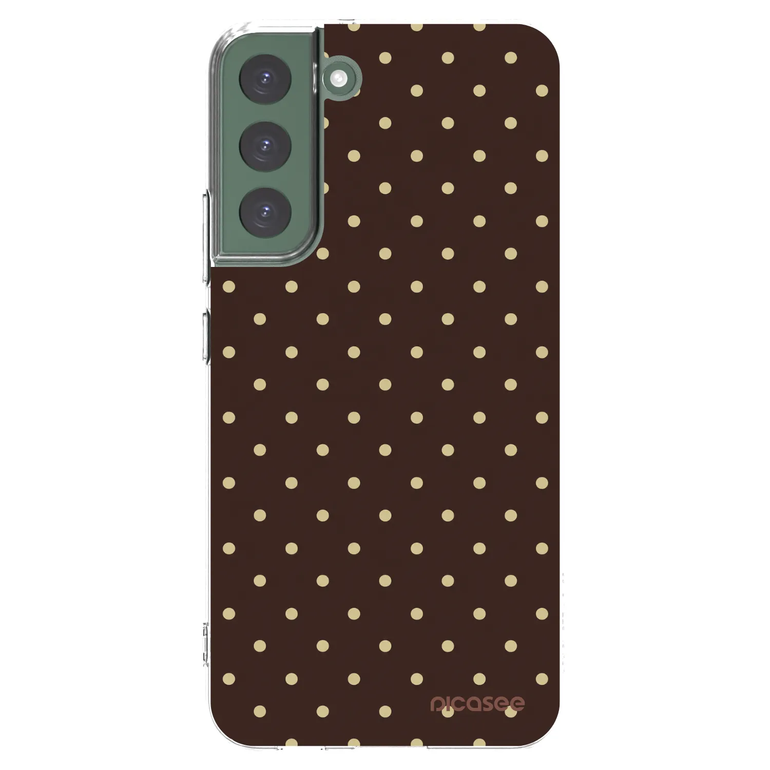 Picasee Samsung Galaxy S22+ 5G Hülle - Transparentes Silikon - Vanilla Dots & Chocolate