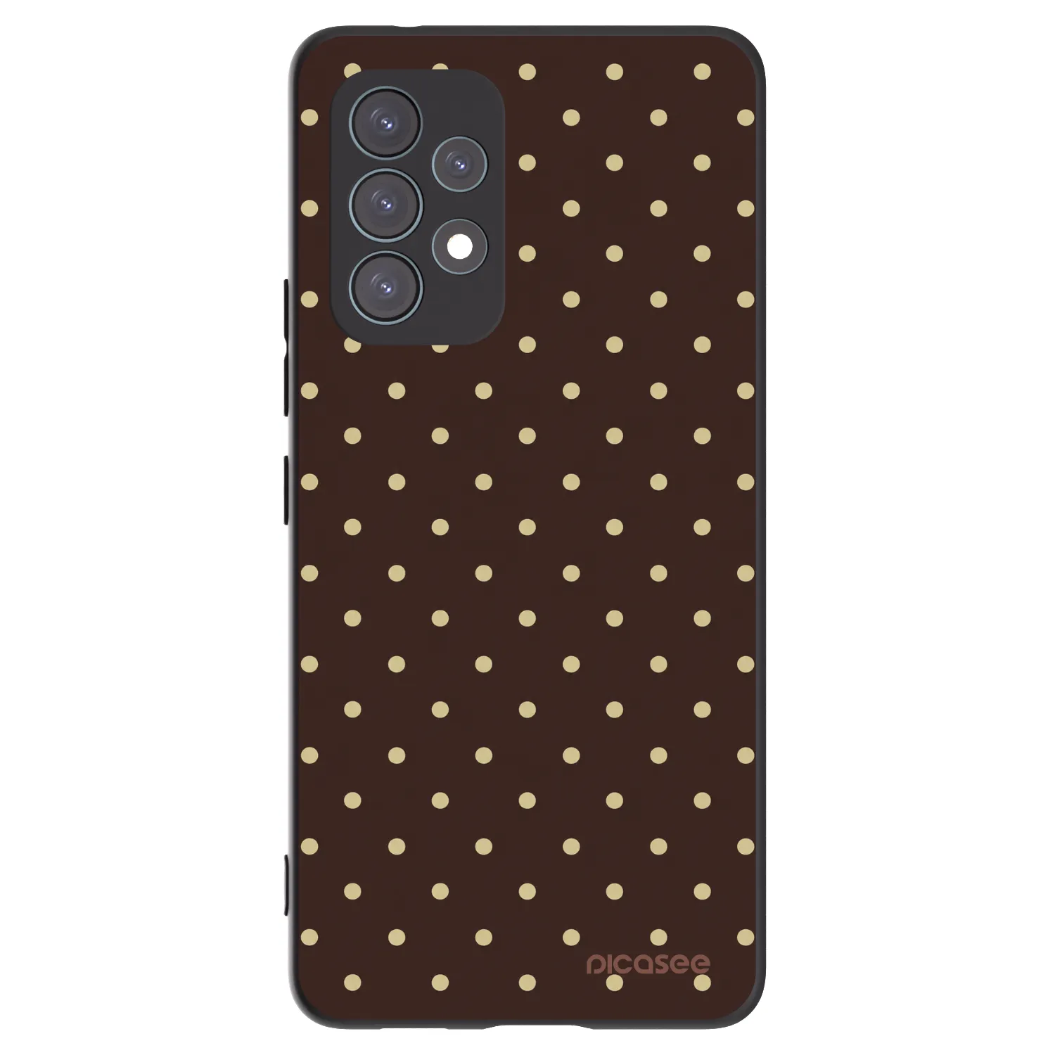 Picasee Samsung Galaxy A53 5G A536 Hülle - Schwarzes Silikon - Vanilla Dots & Chocolate