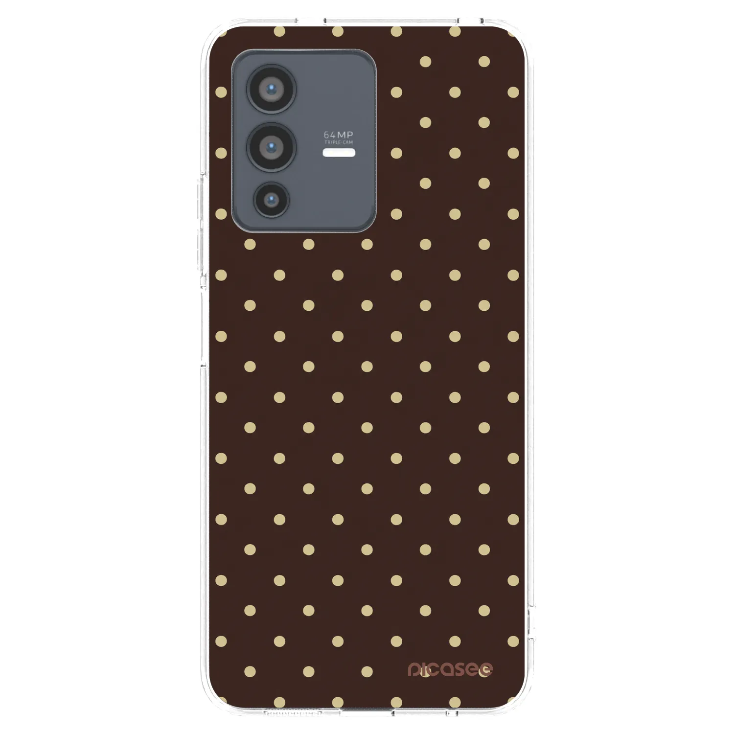 Picasee Vivo V23 5G Hülle - Transparentes Silikon - Vanilla Dots & Chocolate