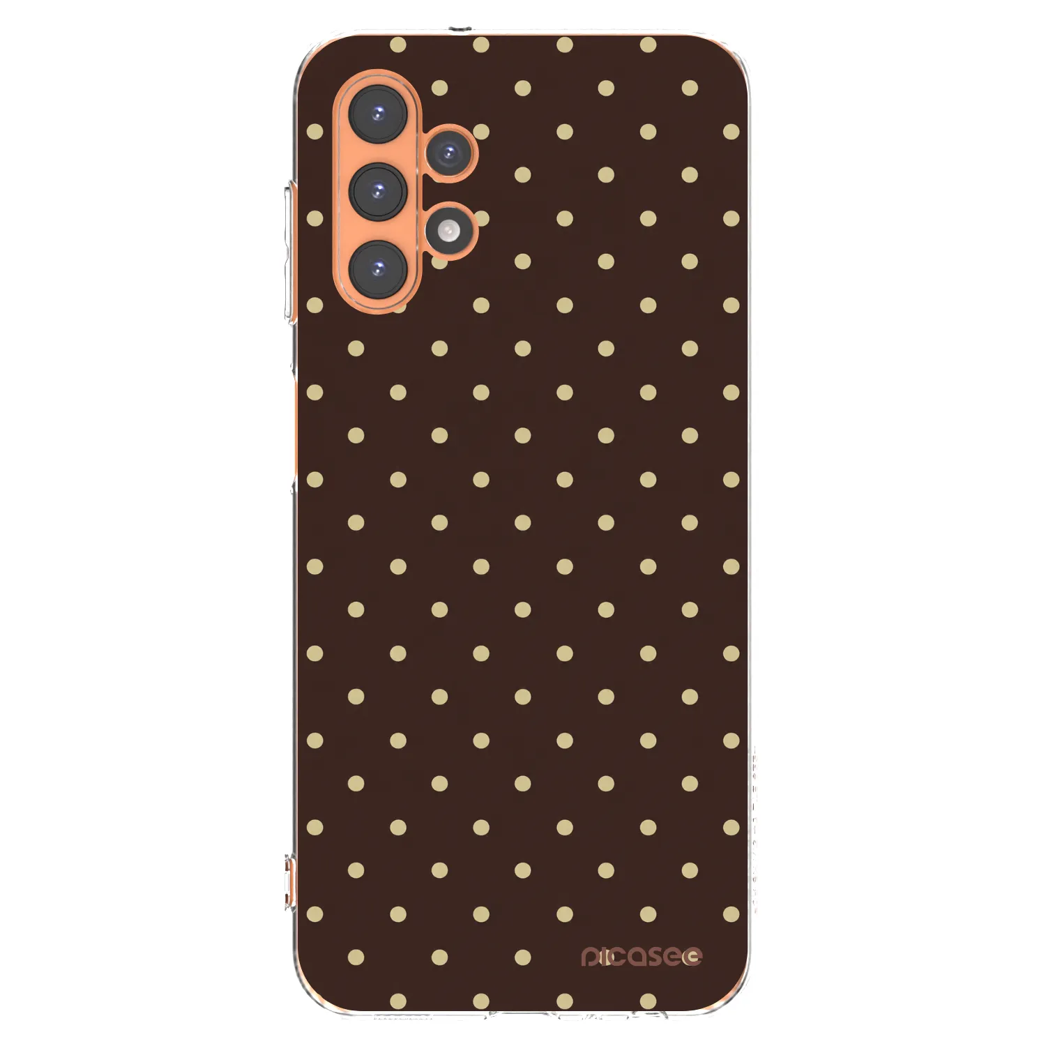 Picasee Samsung Galaxy A13 4G A135 Hülle - Transparentes Silikon - Vanilla Dots & Chocolate