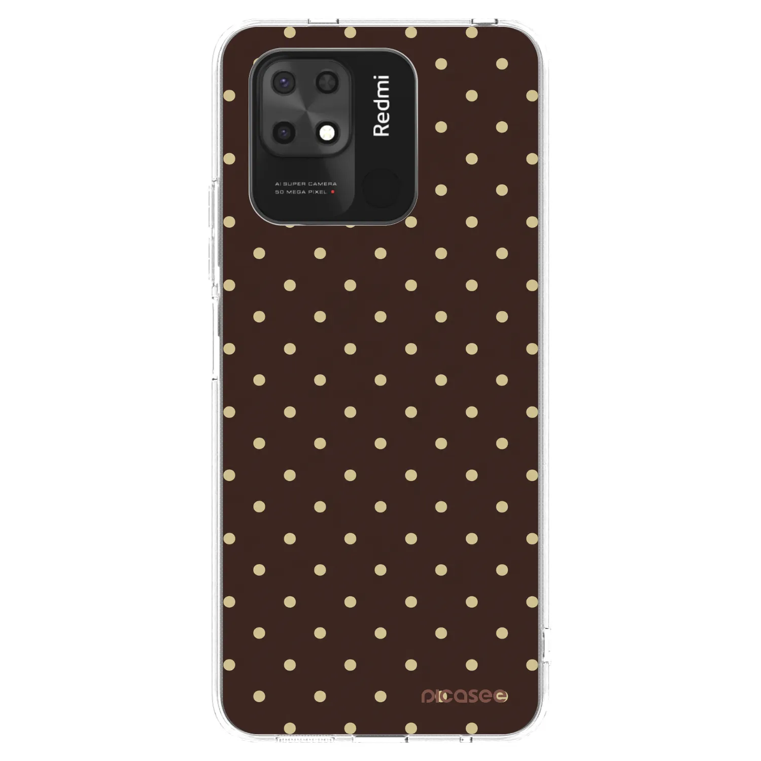 Picasee Xiaomi Redmi 10C Hülle - Transparentes Silikon - Vanilla Dots & Chocolate