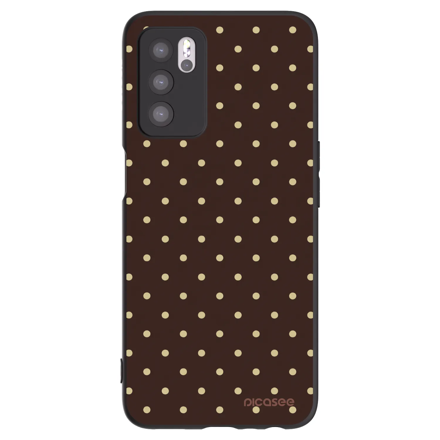 Picasee OPPO A16 Hülle - Schwarzes Silikon - Vanilla Dots & Chocolate