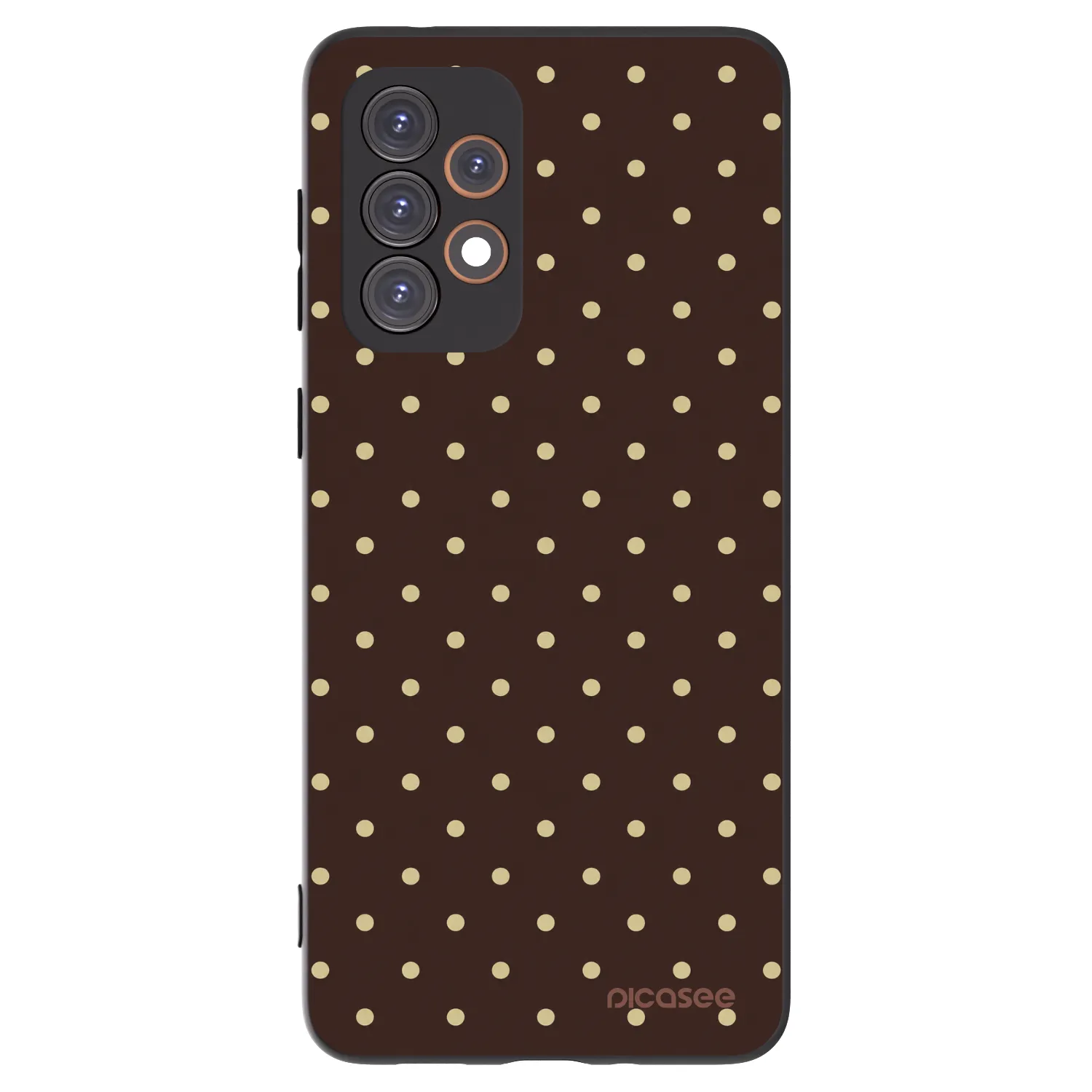 Picasee Samsung Galaxy A33 5G A336 Hülle - Schwarzes Silikon - Vanilla Dots & Chocolate