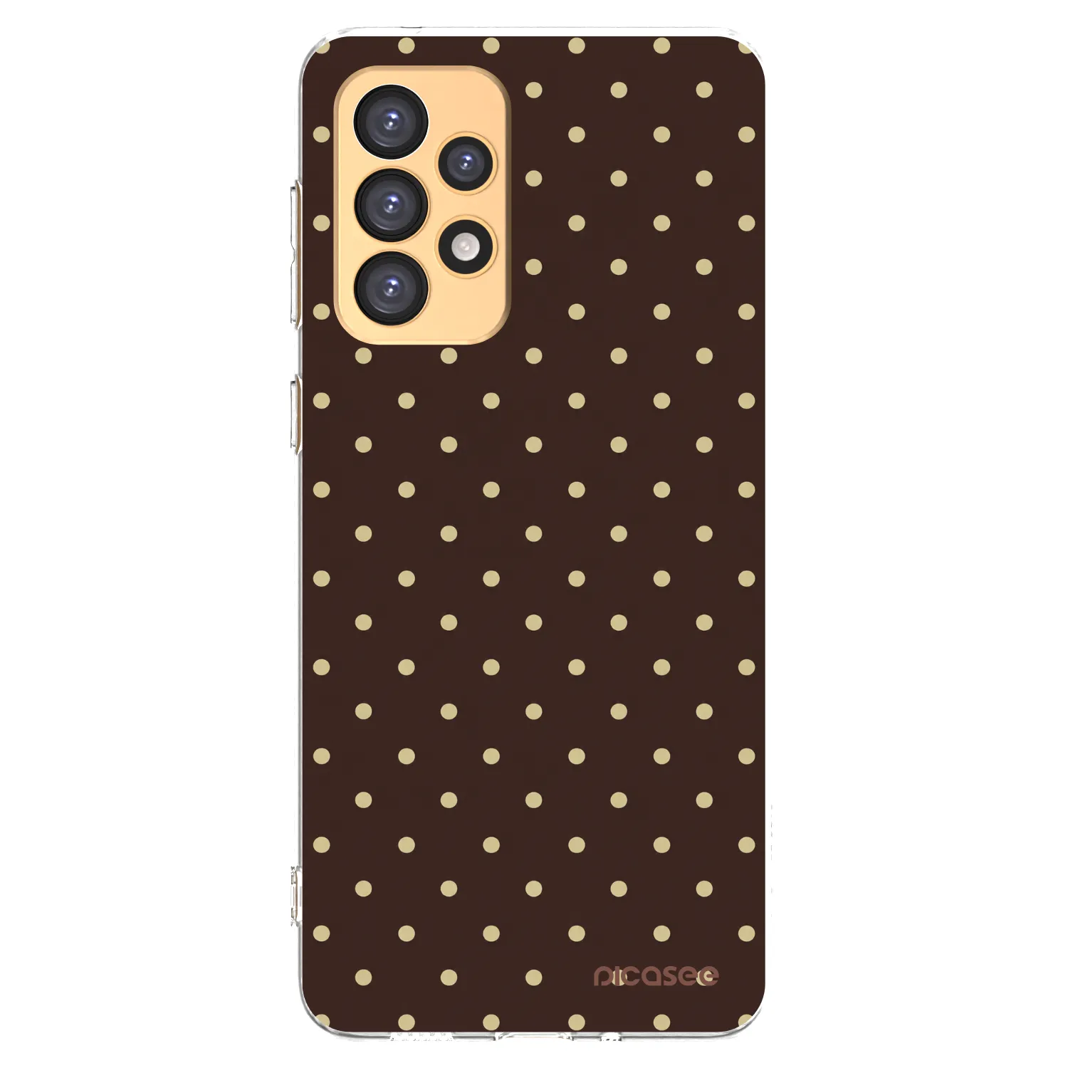 Picasee Samsung Galaxy A33 5G A336 Hülle - Transparentes Silikon - Vanilla Dots & Chocolate