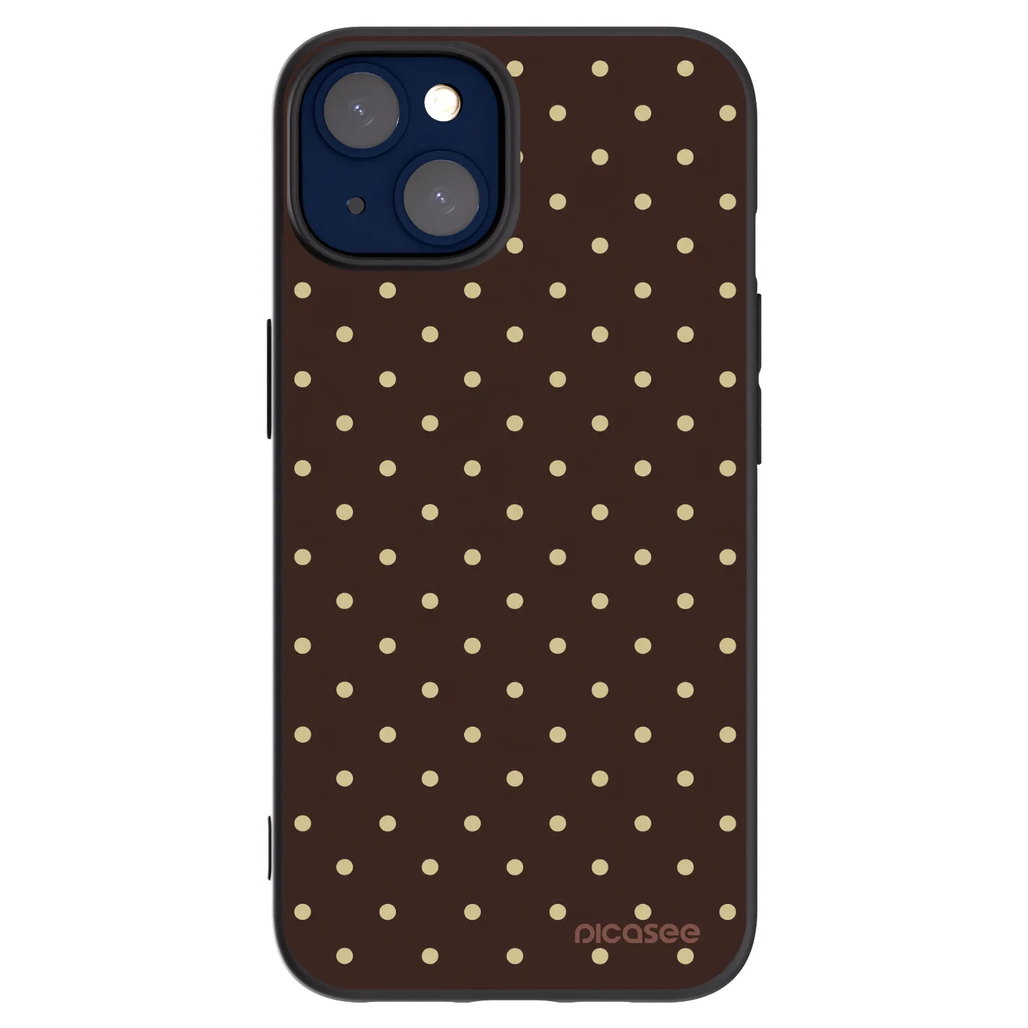 Picasee Apple iPhone 14 Hülle - Schwarzes Silikon - Vanilla Dots & Chocolate