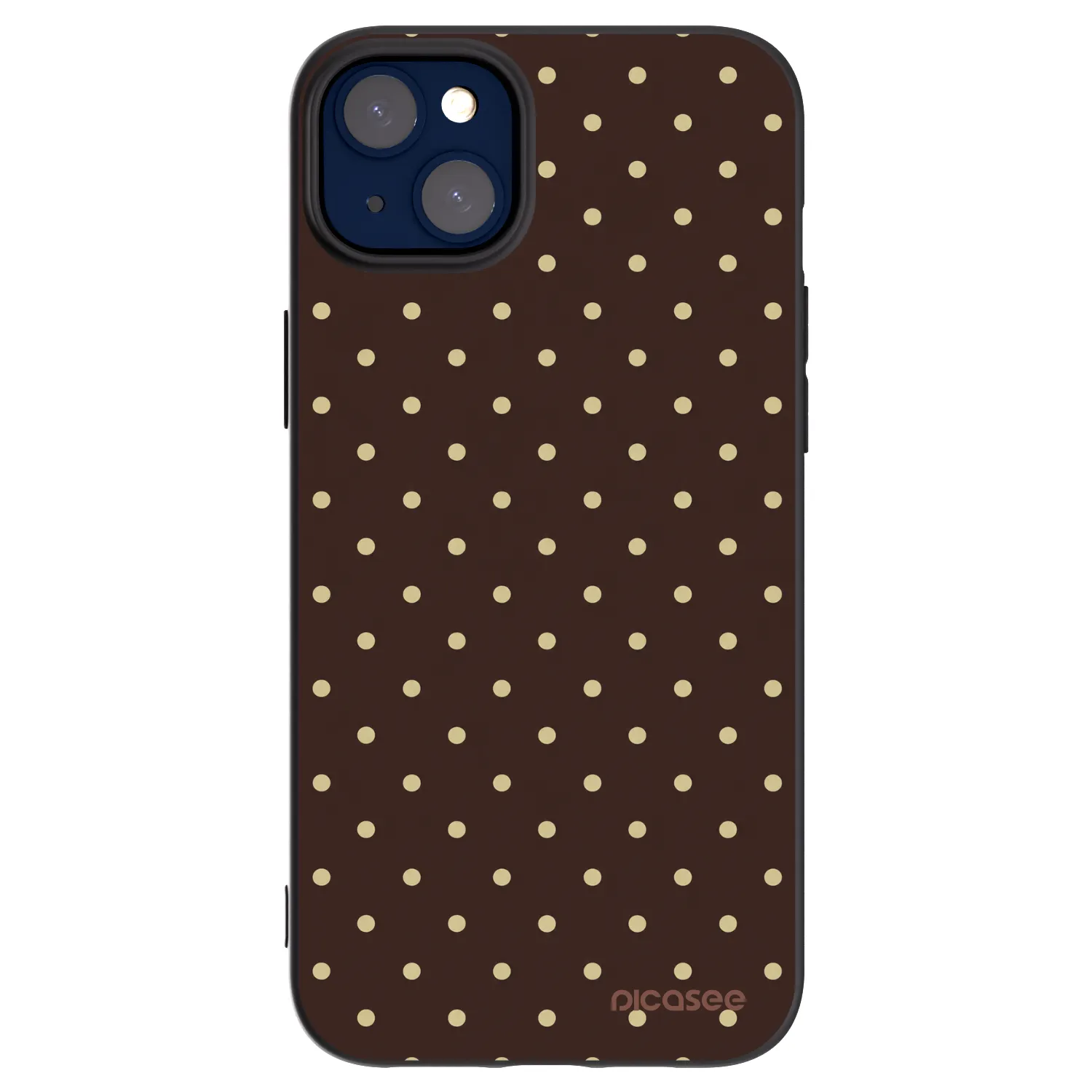 Picasee Apple iPhone 14 Plus Hülle - Schwarzes Silikon - Vanilla Dots & Chocolate