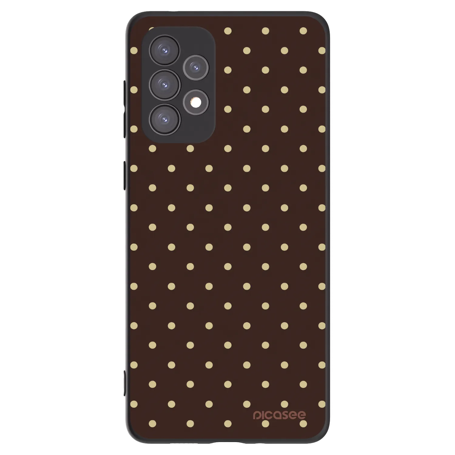Picasee Samsung Galaxy A73 5G Hülle - Schwarzes Silikon - Vanilla Dots & Chocolate