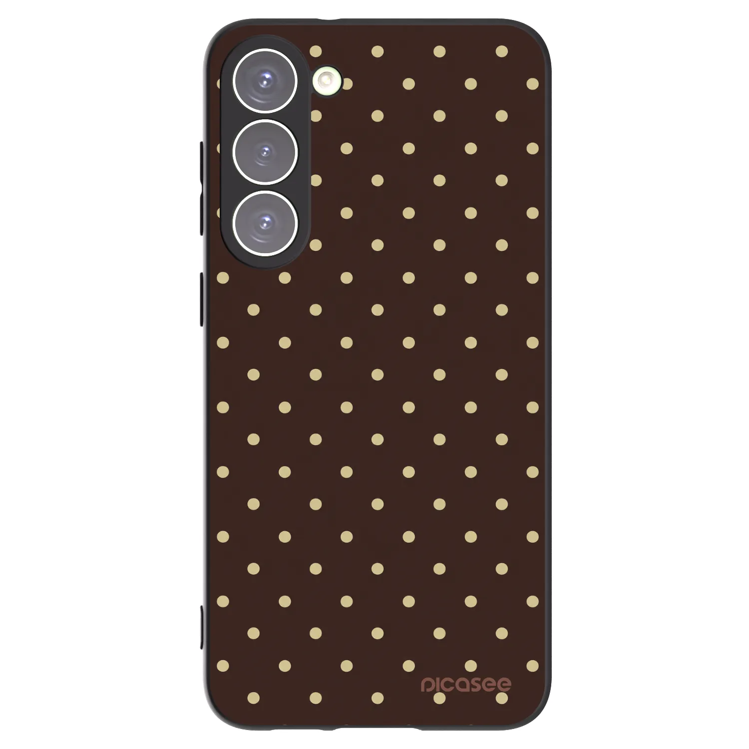 Picasee Samsung Galaxy S23+ 5G Hülle - Schwarzes Silikon - Vanilla Dots & Chocolate