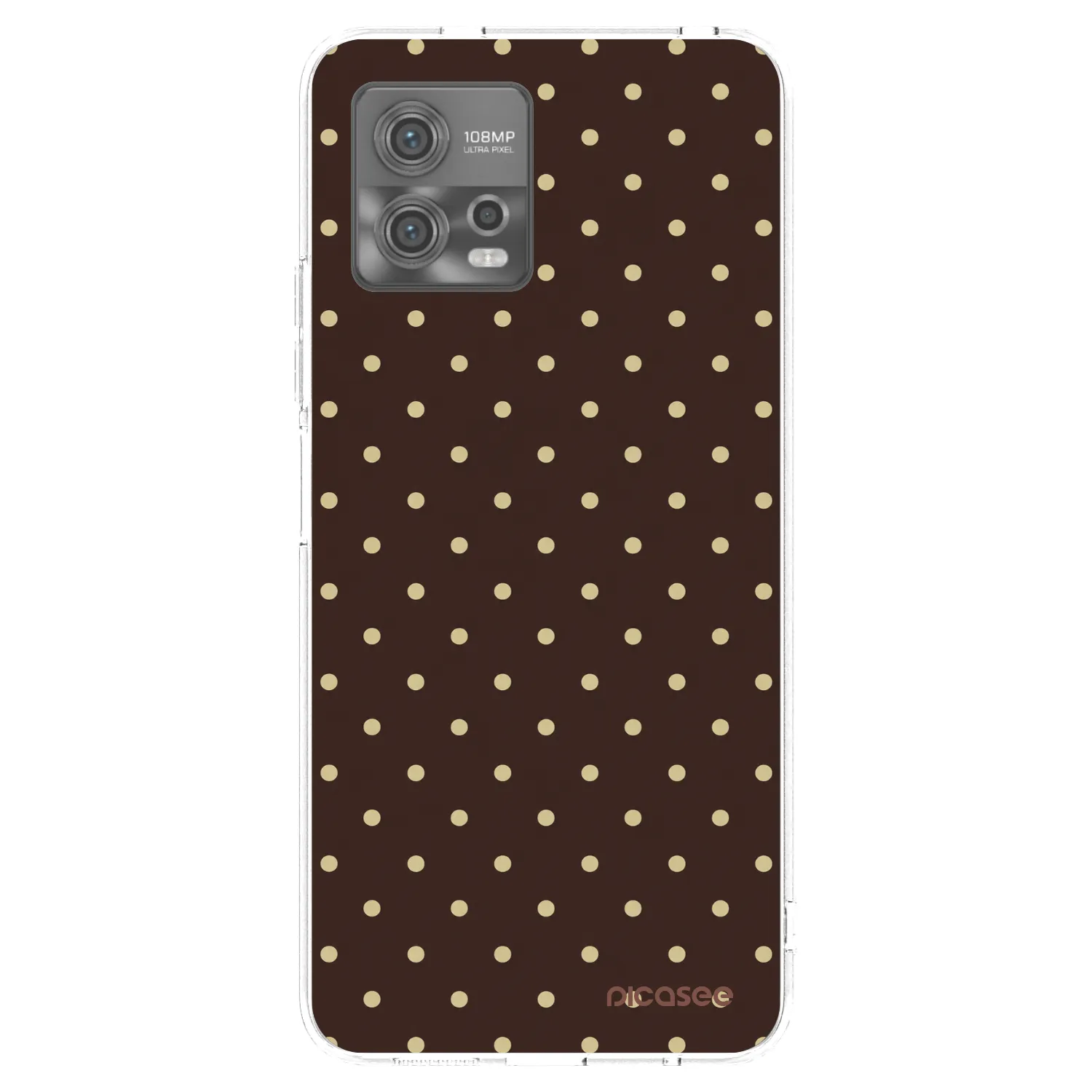 Picasee Motorola Moto G72 Hülle - Transparentes Silikon - Vanilla Dots & Chocolate