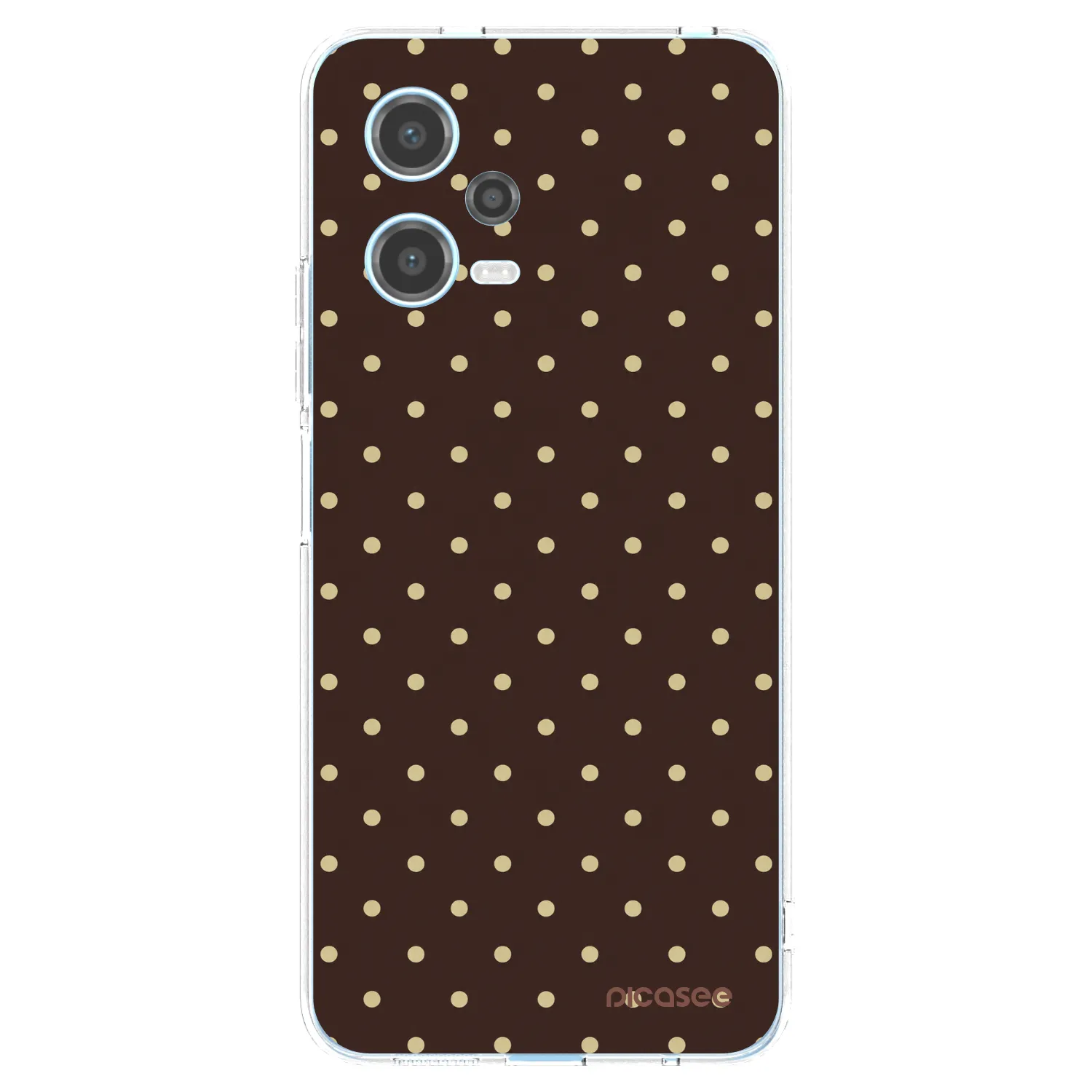 Picasee Xiaomi Redmi Note 12 5G Hülle - Transparentes Silikon - Vanilla Dots & Chocolate