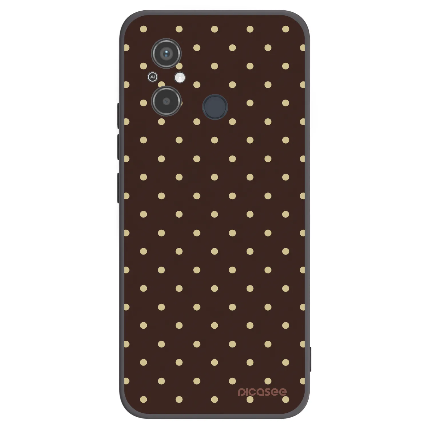 Picasee Xiaomi Redmi 12C Hülle - Schwarzes Silikon - Vanilla Dots & Chocolate