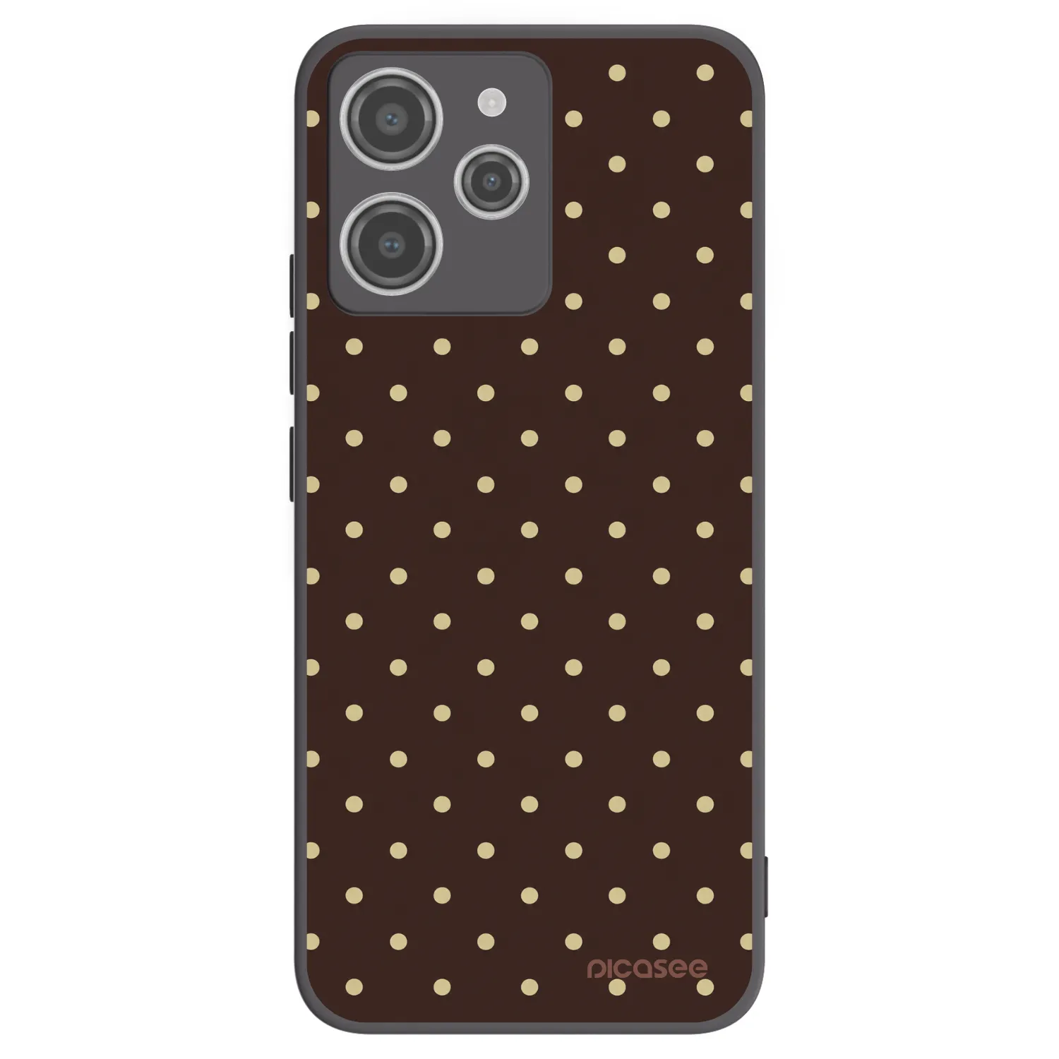 Picasee Xiaomi Redmi 12 4G Hülle - Schwarzes Silikon - Vanilla Dots & Chocolate