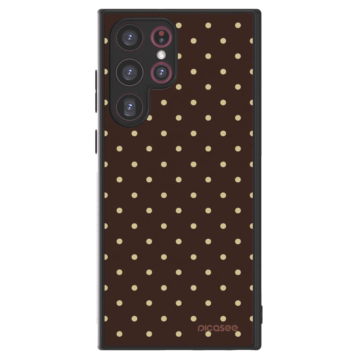 Picasee ULTIMATE CASE PowerShare für Samsung Galaxy S22 Ultra 5G - Vanilla Dots & Chocolate