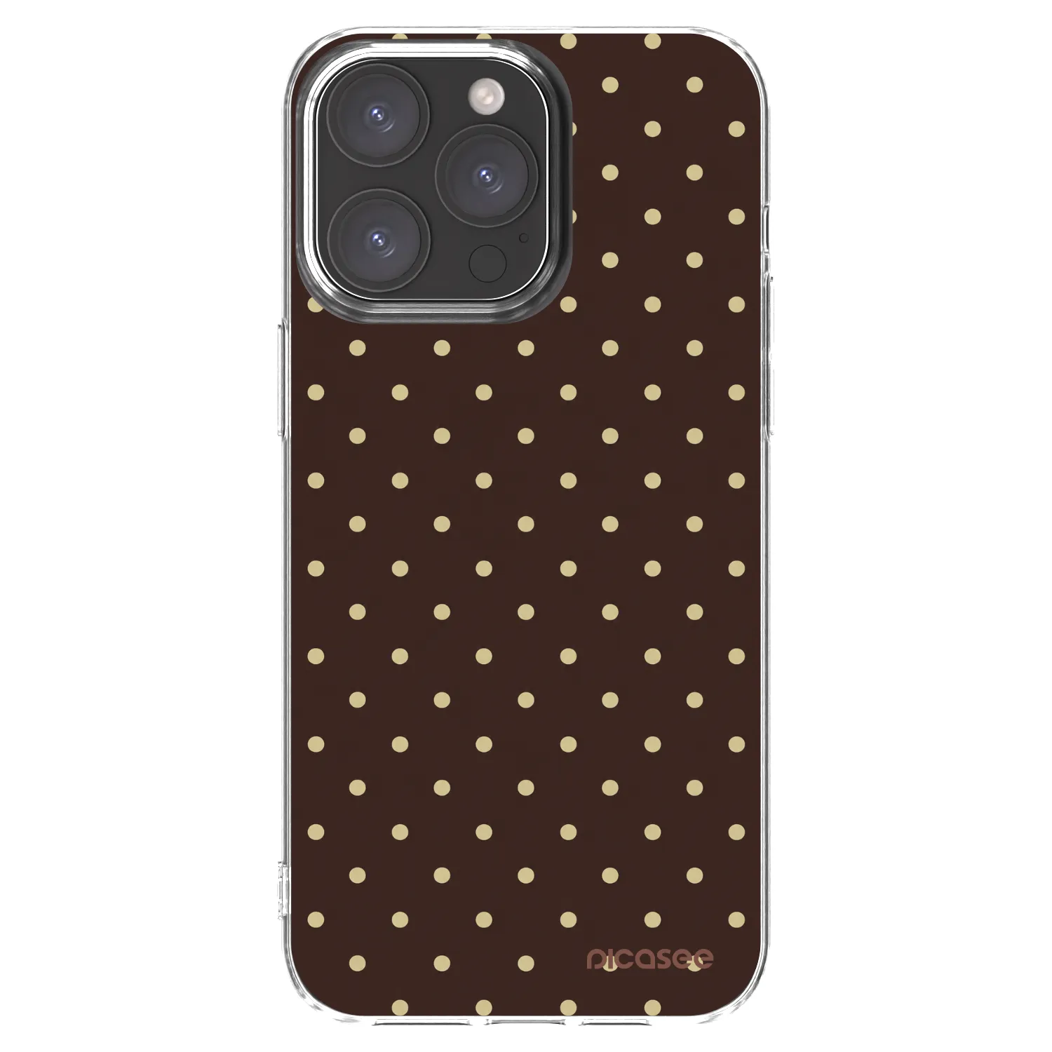 Picasee Apple iPhone 15 Pro Max Hülle - Transparentes Silikon - Vanilla Dots & Chocolate