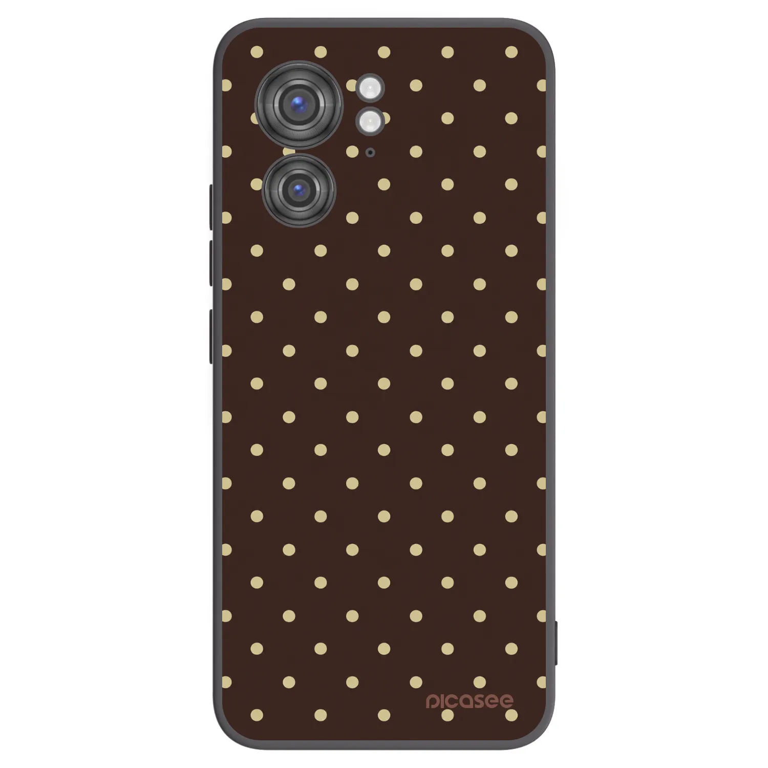 Picasee Motorola Edge 40 Hülle - Schwarzes Silikon - Vanilla Dots & Chocolate