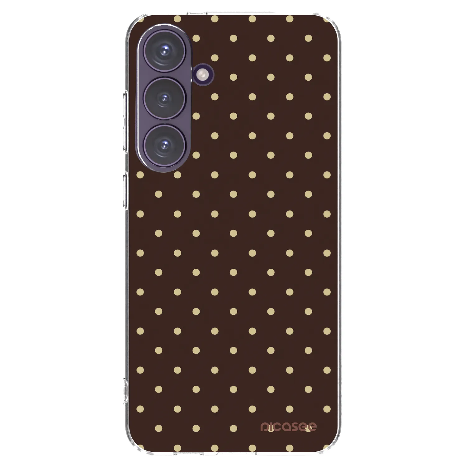 Picasee Samsung Galaxy S24+ S926B 5G Hülle - Transparentes Silikon - Vanilla Dots & Chocolate