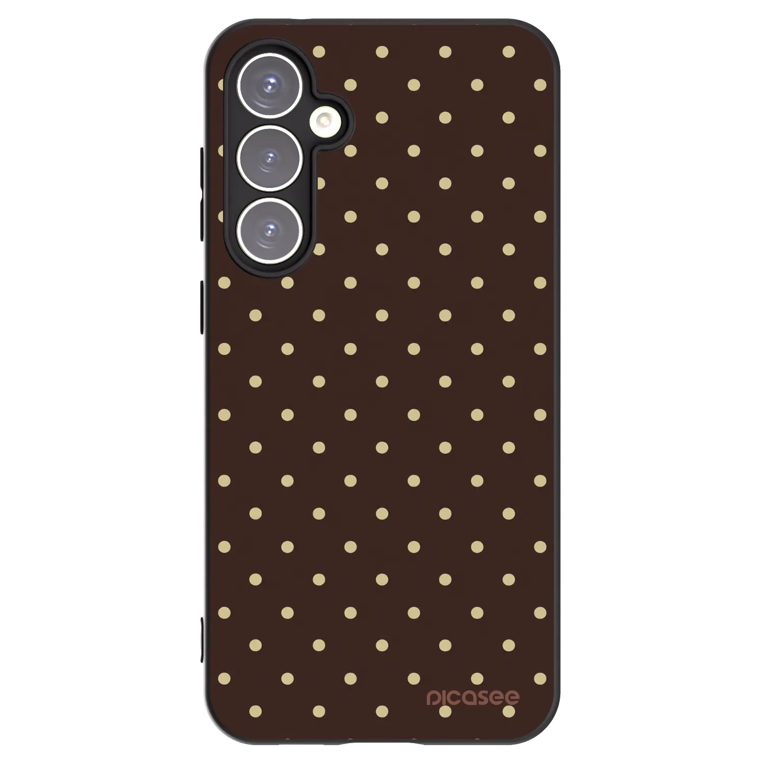 Picasee Samsung Galaxy S23 FE S711B Hülle - Schwarzes Silikon - Vanilla Dots & Chocolate