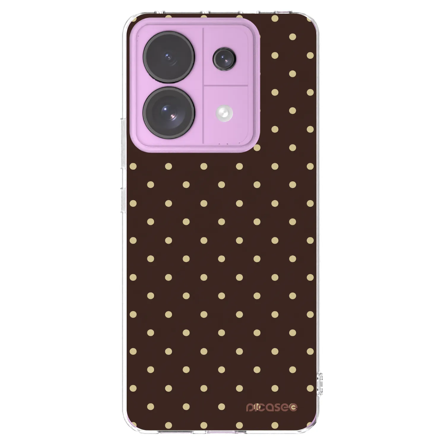 Picasee Xiaomi Redmi Note 13 Pro 5G Hülle - Transparentes Silikon - Vanilla Dots & Chocolate