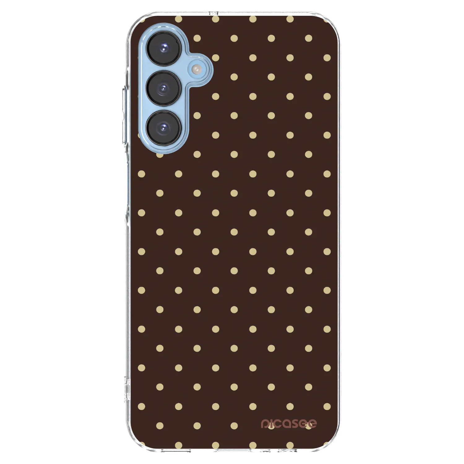 Picasee Samsung Galaxy A15 A156B 5G Hülle - Transparentes Silikon - Vanilla Dots & Chocolate