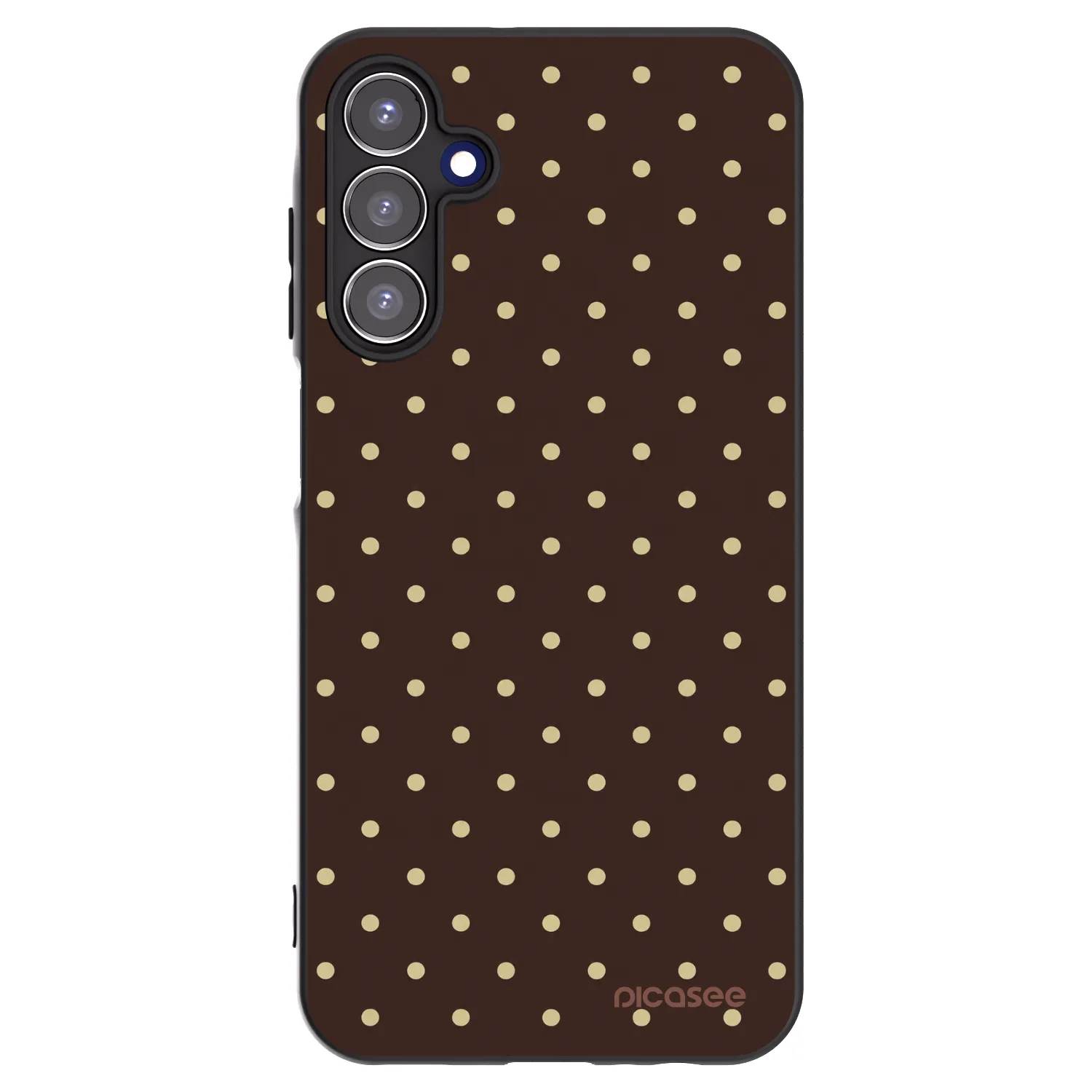 Picasee Samsung Galaxy A15 A155F 4G Hülle - Schwarzes Silikon - Vanilla Dots & Chocolate